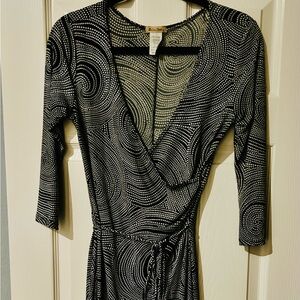 One Clothing Black and White Swirl Dress